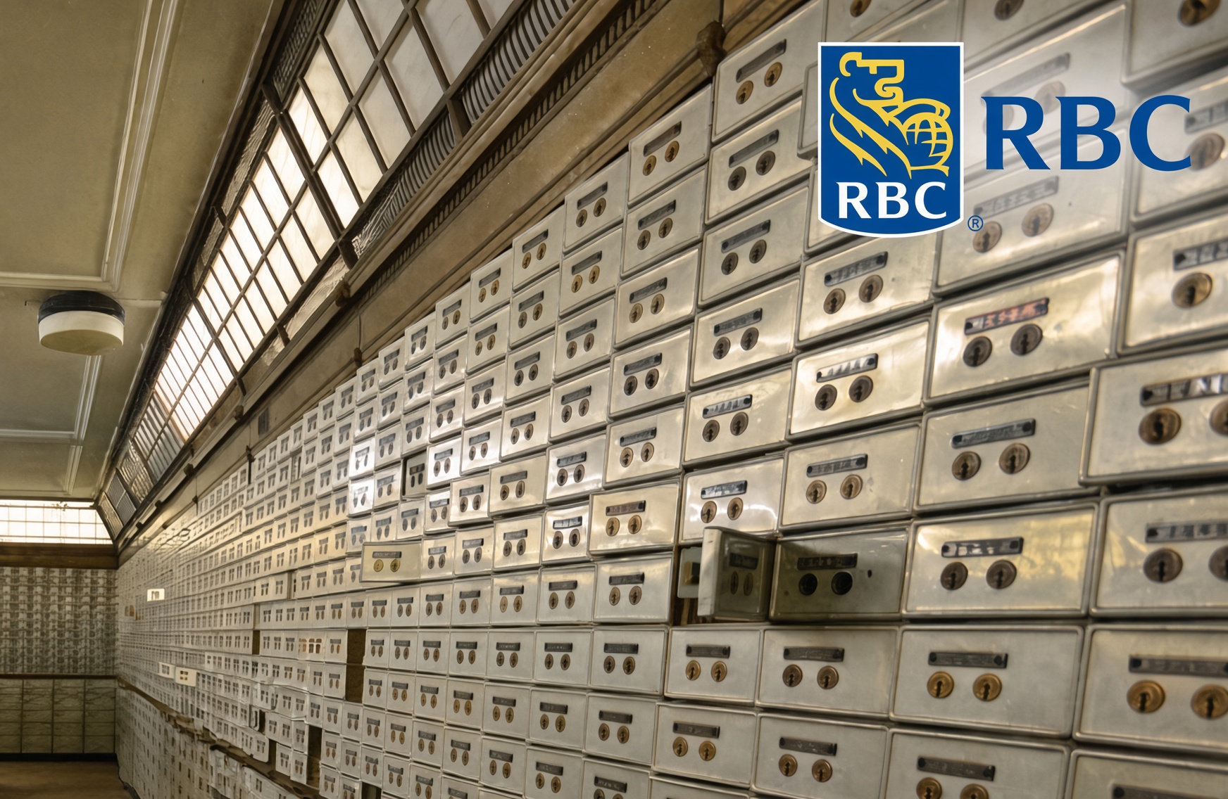 RBC-branded bank safety deposit vault